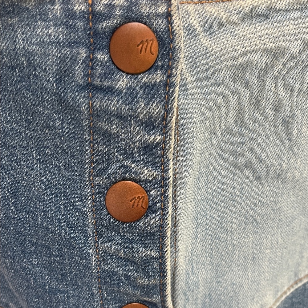 Madewell Denim Patchwork Button-Front Skirt - image 3